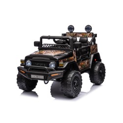 Auto Elettrica per Bambini Jeep Toyota Fj Cruiser 12V Ruote in Gomma Full Optional Sedile Pelle Porte Apribili Telecomando
