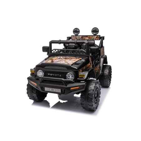 Auto Elettrica per Bambini Jeep Toyota Fj Cruiser 12V Ruote in Gomma Full Optional Sedile Pelle Porte Apribili Telecomando