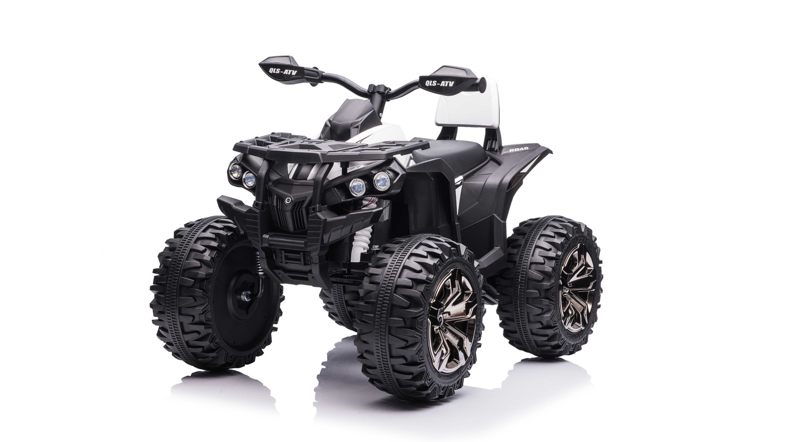Quad Elettrico per Bambini 12V ATV Off-Road 4 x 4 Motori 12v Batteria Potenziata 14AH Sospensioni Bianco