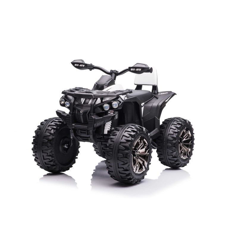 Quad Elettrico per Bambini 12V ATV Off-Road 4 x 4 Motori 12v Batteria Potenziata 14AH Sospensioni Bianco