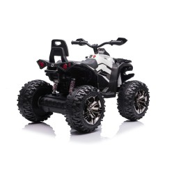Quad Elettrico per Bambini 12V ATV Off-Road 4 x 4 Motori 12v Batteria Potenziata 14AH Sospensioni Bianco