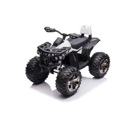 Quad Elettrico per Bambini 12V ATV Off-Road 4 x 4 Motori 12v Batteria Potenziata 14AH Sospensioni Bianco