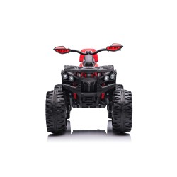 Quad Elettrico per Bambini 12V ATV Off-Road 4 x 4 Motori 12v Batteria Potenziata 14AH Sospensioni Rosso