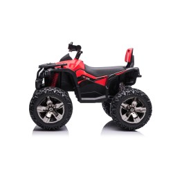 Quad Elettrico per Bambini 12V ATV Off-Road 4 x 4 Motori 12v Batteria Potenziata 14AH Sospensioni Rosso