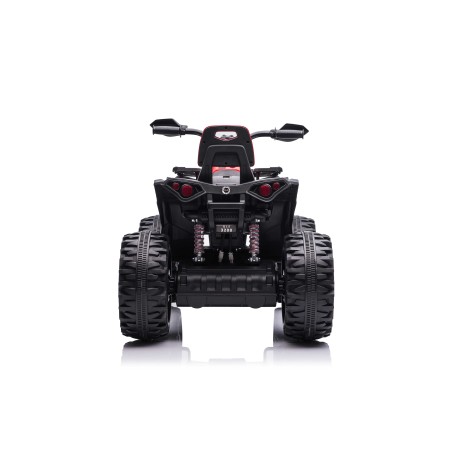 Quad Elettrico per Bambini 12V ATV Off-Road 4 x 4 Motori 12v Batteria Potenziata 14AH Sospensioni Rosso