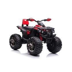 Quad Elettrico per Bambini 12V ATV Off-Road 4 x 4 Motori 12v Batteria Potenziata 14AH Sospensioni Rosso