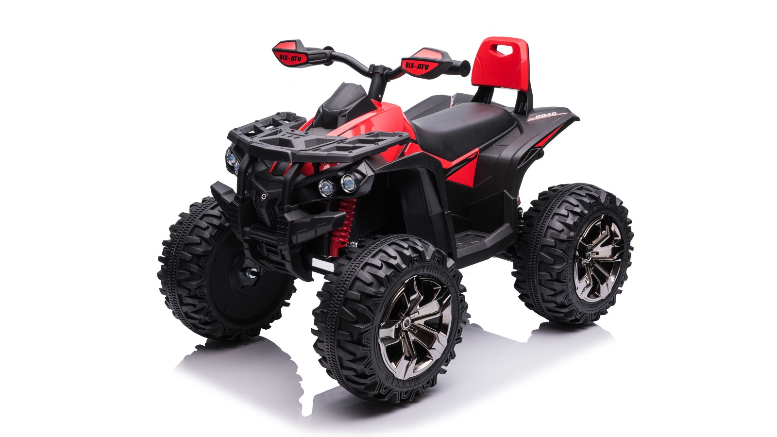 Quad Elettrico per Bambini 12V ATV Off-Road 4 x 4 Motori 12v Batteria Potenziata 14AH Sospensioni Rosso