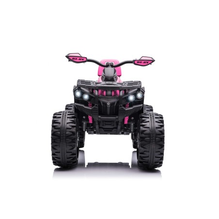 Quad Elettrico per Bambini 12V ATV Off-Road 4 x 4 Motori 12v Batteria Potenziata 14AH Sospensioni Rosa
