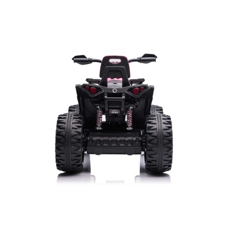 Quad Elettrico per Bambini 12V ATV Off-Road 4 x 4 Motori 12v Batteria Potenziata 14AH Sospensioni Rosa