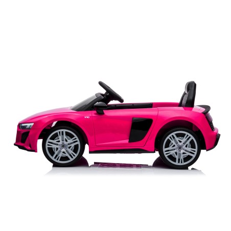 Auto Macchina Elettrica 12V NEW Audi R8 Spyder per Bambini Led MP3 con Telecomando Sedile in pelle Rosa