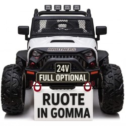 Auto Macchina Elettrica Fuoristrada Big Adventure 24V per Bambini 2 Posti Full Optional sedile in pelle telecomando porte apribi