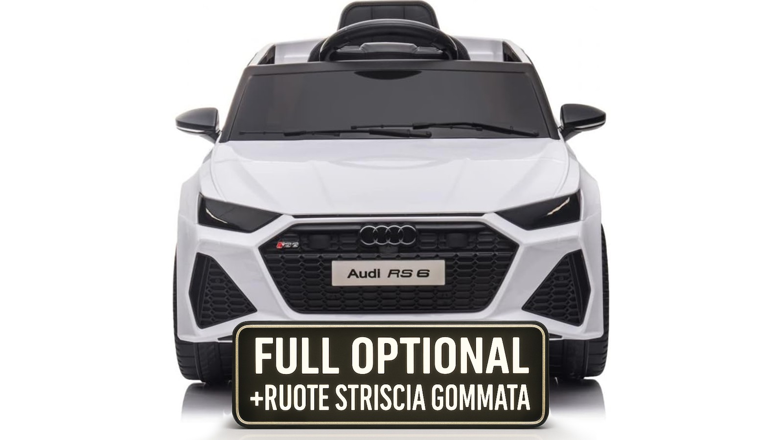 Auto Macchina Elettrica per Bambini 12V Audi RS 6 Sedile Pelle con Telecomando