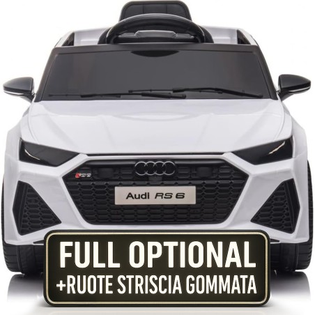 Auto Macchina Elettrica per Bambini 12V Audi RS 6 Sedile Pelle con Telecomando