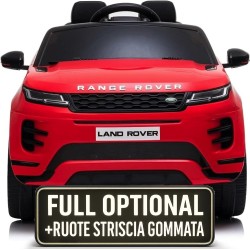 Auto Macchina Elettrica Range Rover Evoque 12V per Bambini sedile in pelle porte apribili Con telecomando Full accessori (ROSSA)