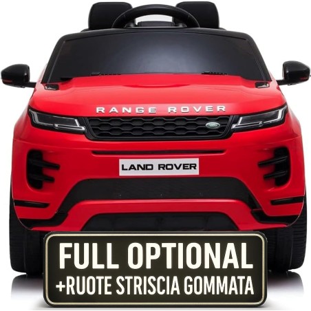 Auto Macchina Elettrica Range Rover Evoque 12V per Bambini sedile in pelle porte apribili Con telecomando Full accessori (ROSSA)