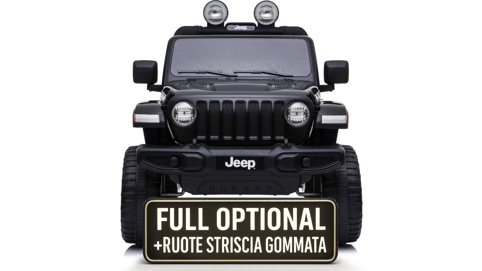 Auto Macchina Elettrica Jeep Wrangler Rubicon 12V per Bambini porte apribili Con telecomando Full accessori (Nera)