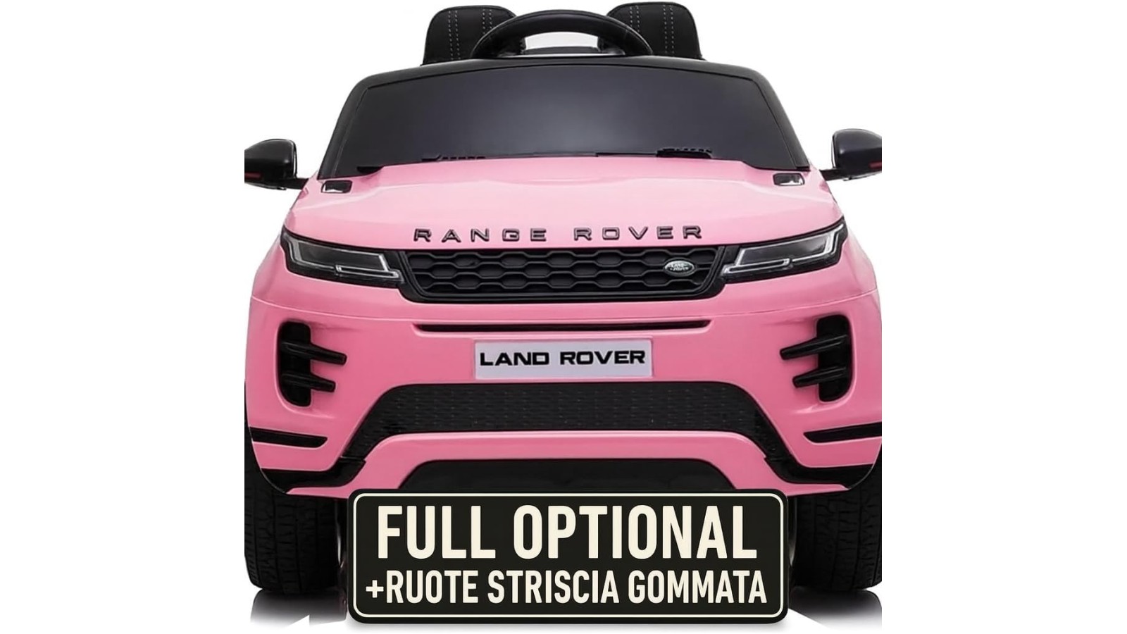 Auto Macchina Elettrica Range Rover Evoque 12V per Bambini sedile in pelle porte apribili Con telecomando Full accessori (ROSA)