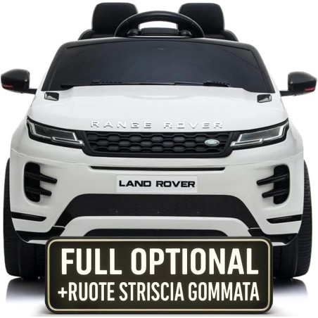 Auto Macchina Elettrica Range Rover Evoque 12V per Bambini sedile in pelle porte apribili Con telecomando Full accessori BIANCA
