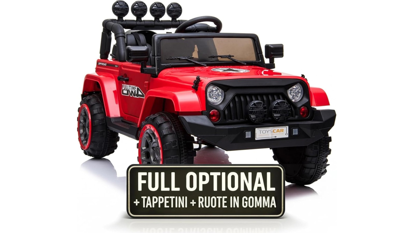 Auto Macchina Elettrica per Bambini Fuoristrada Adventure 12V MP3 Led Telecomando Full Optional Sedili in Pelle Ruote in Gomma