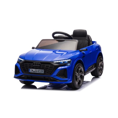 Auto Macchina Elettrica per Bambini 12V Audi SQ8 e-tron Sedile Pelle con Telecomando Cintura di Sicurezza Porte Apribili Grigia