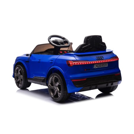 Auto Macchina Elettrica per Bambini 12V Audi SQ8 e-tron Sedile Pelle con Telecomando Cintura di Sicurezza Porte Apribili Grigia