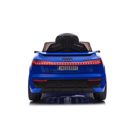 Auto Macchina Elettrica per Bambini 12V Audi SQ8 e-tron Sedile Pelle con Telecomando Cintura di Sicurezza Porte Apribili Grigia