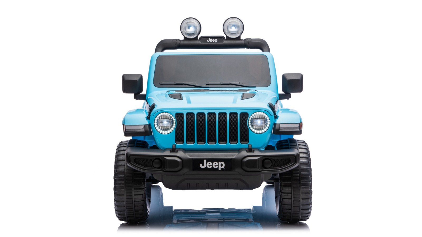 Auto Macchina Elettrica Jeep Wrangler Rubicon 12V per Bambini porte apribili Con telecomando Full accessori (Blu Sky)