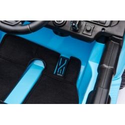 Auto Macchina Elettrica Jeep Wrangler Rubicon 12V per Bambini porte apribili Con telecomando Full accessori (Blu Sky)