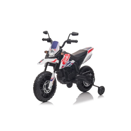 Moto Elettrica 12V per bambini Aprilia RX con Musiche Luci Mp3 Marcia avanti e indietro Sospensione a Molla