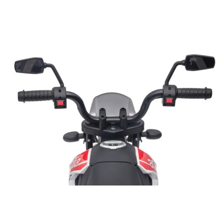 Moto Elettrica 12V per bambini Aprilia RX con Musiche Luci Mp3 Marcia avanti e indietro Sospensione a Molla