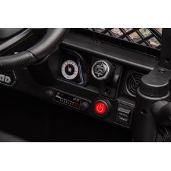 Auto Elettrica per Bambini Jeep Toyota Fj Cruiser 12V Ruote in Gomma Full Optional Sedile Pelle Porte Apribili Telecomando Army