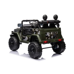 Auto Elettrica per Bambini Jeep Toyota Fj Cruiser 12V Ruote in Gomma Full Optional Sedile Pelle Porte Apribili Telecomando Army