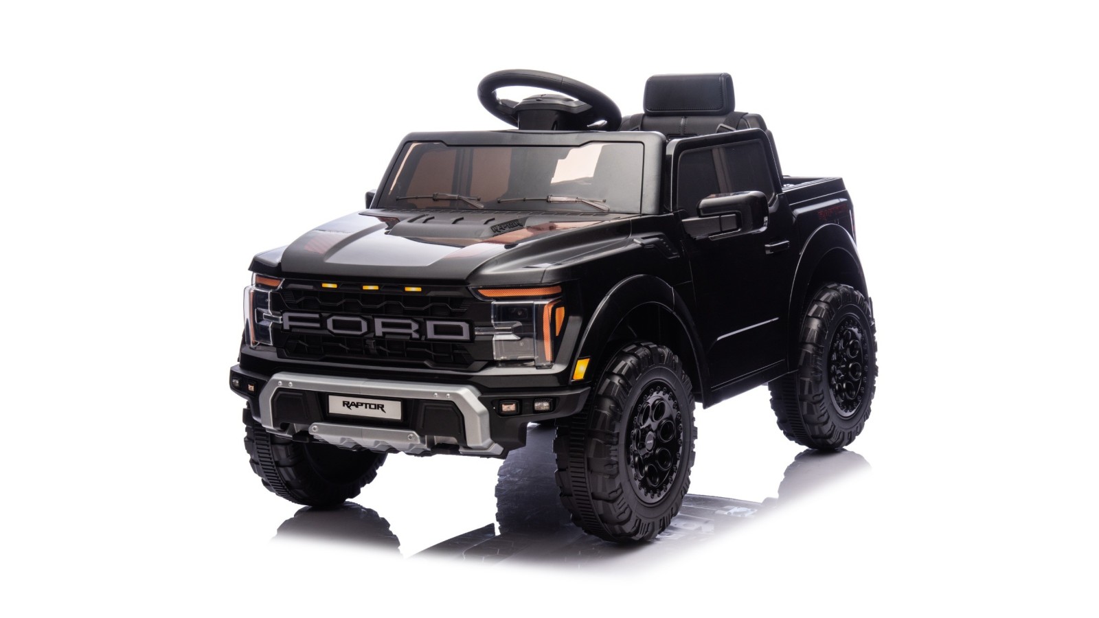 Auto Elettrica Bambini Ford Raptor 12V con Telecomando Porte Apribili, Bluetooth Luci LED e Tappetini