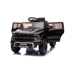 Auto Elettrica Bambini Ford Raptor 12V con Telecomando Porte Apribili, Bluetooth Luci LED e Tappetini