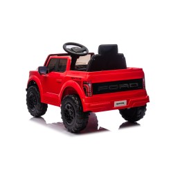 Auto Elettrica Bambini Ford Raptor 12V con Telecomando Porte Apribili, Bluetooth Luci LED e Tappetini Rosso