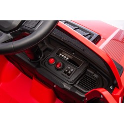 Auto Elettrica Bambini Ford Raptor 12V con Telecomando Porte Apribili, Bluetooth Luci LED e Tappetini Rosso