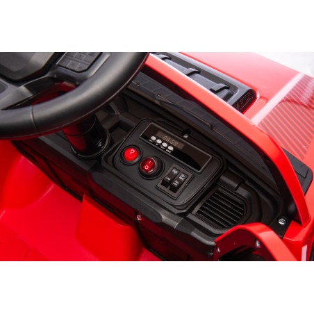Auto Elettrica Bambini Ford Raptor 12V con Telecomando Porte Apribili, Bluetooth Luci LED e Tappetini Rosso