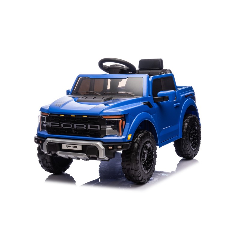Auto Elettrica Bambini Ford Raptor 12V con Telecomando Porte Apribili, Bluetooth Luci LED e Tappetini Blue