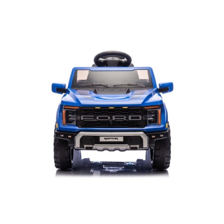 Auto Elettrica Bambini Ford Raptor 12V con Telecomando Porte Apribili, Bluetooth Luci LED e Tappetini Blue
