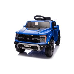 Auto Elettrica Bambini Ford Raptor 12V con Telecomando Porte Apribili, Bluetooth Luci LED e Tappetini Blue