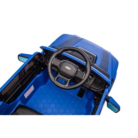 Auto Elettrica Bambini Ford Raptor 12V con Telecomando Porte Apribili, Bluetooth Luci LED e Tappetini Blue