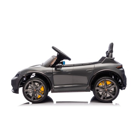 Auto Elettrica Bambini 12V Porsche Taycan Turbo S con Telecomando Porte Apribili, Bluetooth Luci LED e Tappetini Nera