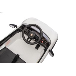 Auto Elettrica Bambini 12V Porsche Taycan Turbo S con Telecomando Porte Apribili, Bluetooth Luci LED e Tappetini