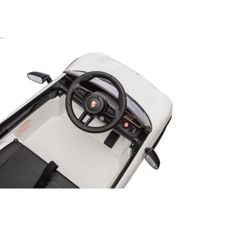 Auto Elettrica Bambini 12V Porsche Taycan Turbo S con Telecomando Porte Apribili, Bluetooth Luci LED e Tappetini