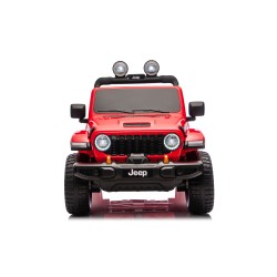 Auto Macchina Elettrica NEW Jeep Wrangler Rubicon 12V per Bambini porte apribili Con telecomando Full accessori Tappetini Rossa