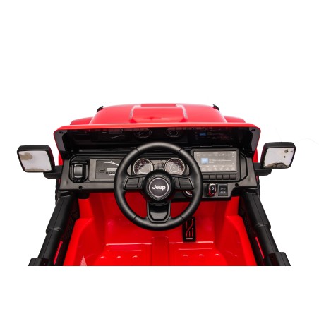 Auto Macchina Elettrica NEW Jeep Wrangler Rubicon 12V per Bambini porte apribili Con telecomando Full accessori Tappetini Rossa