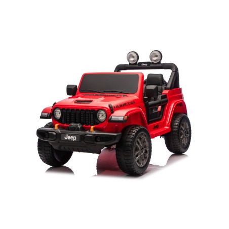 Auto Macchina Elettrica NEW Jeep Wrangler Rubicon 12V per Bambini porte apribili Con telecomando Full accessori Tappetini Rossa