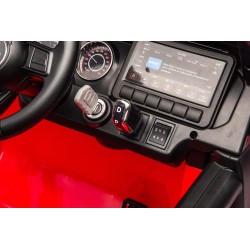 Auto Macchina Elettrica NEW Jeep Wrangler Rubicon 12V per Bambini porte apribili Con telecomando Full accessori Tappetini Rossa