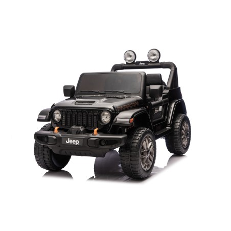 Auto Macchina Elettrica NEW Jeep Wrangler Rubicon 12V per Bambini porte apribili Con telecomando Full accessori Tappetini Nera