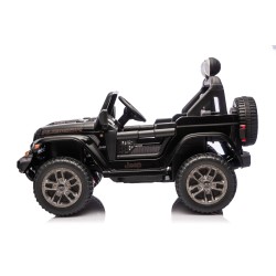 Auto Macchina Elettrica NEW Jeep Wrangler Rubicon 12V per Bambini porte apribili Con telecomando Full accessori Tappetini Nera